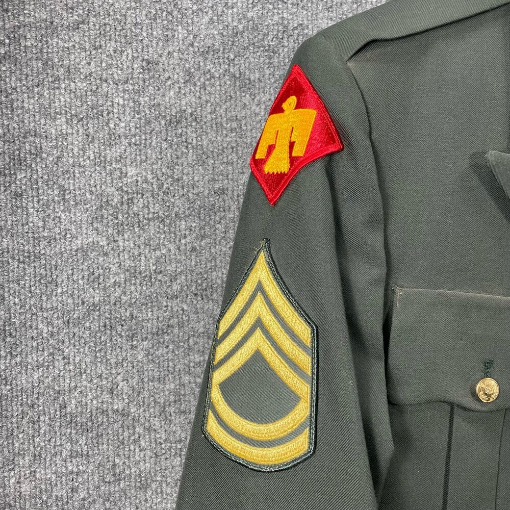 US Army Coat Class A Green Men's 40R Military Collectible Uniform Wool Blend - Picture 12 of 15